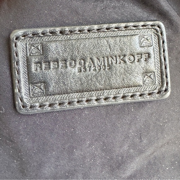 Rebecca Minkoff Julian Backpack Black Nylon & Leather Sling Bag Purse Dirty Girl - Picture 8 of 12